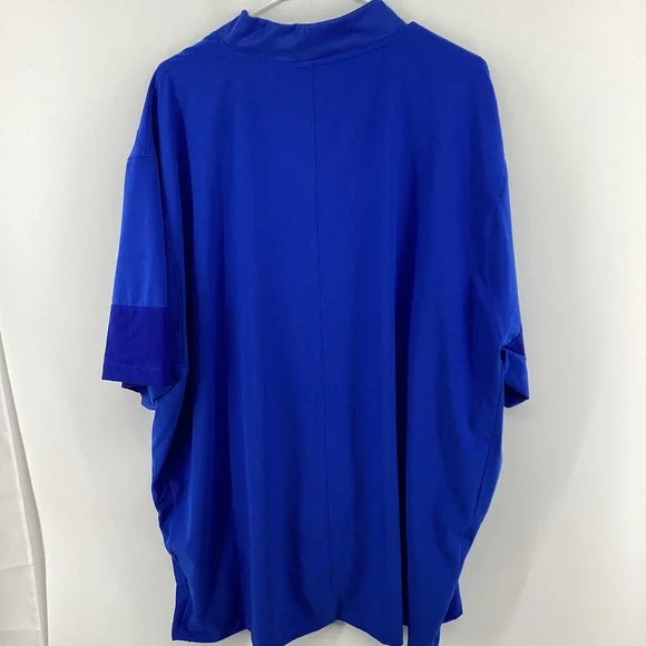 Men's Nike Coaches 1/4 Zip Short Sleeved Pull Over Royal/ Orange 3XL Big & Tall - Picture 3 of 10